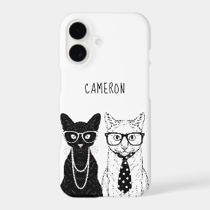 Cat Couple   Add Your Name iPhone 17 Case