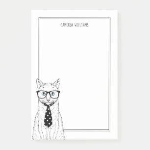 Cat Couple   Add Your Name Post-it Notes