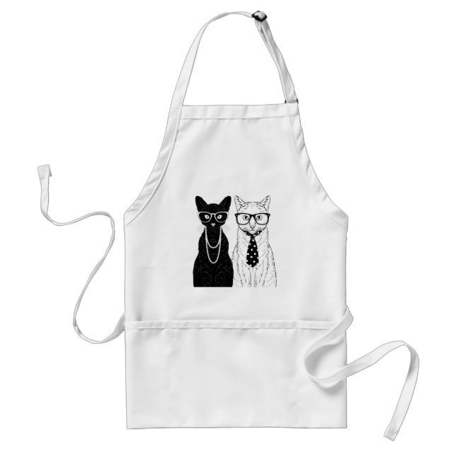 Cat Couple Adult Apron (Front)