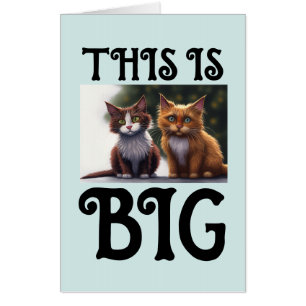 CAT COUPLE BIGGEST WEDDING  CONGRATULATIONS CARD