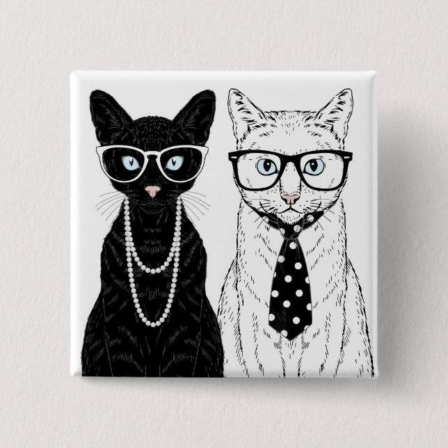 Cat Couple Button (Front)
