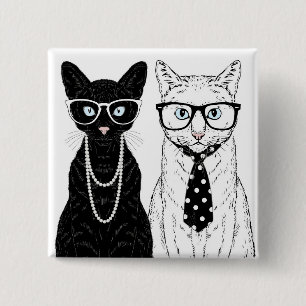 Cat Couple Button