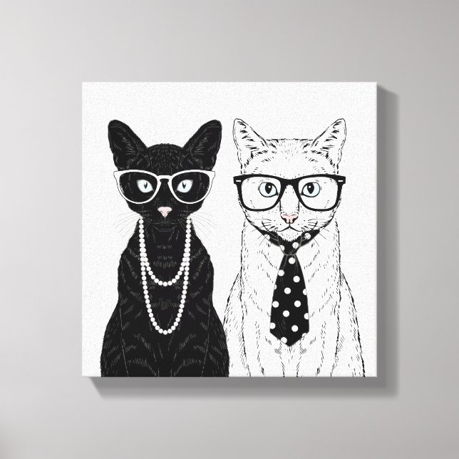 Cat Couple Canvas Print (Front)