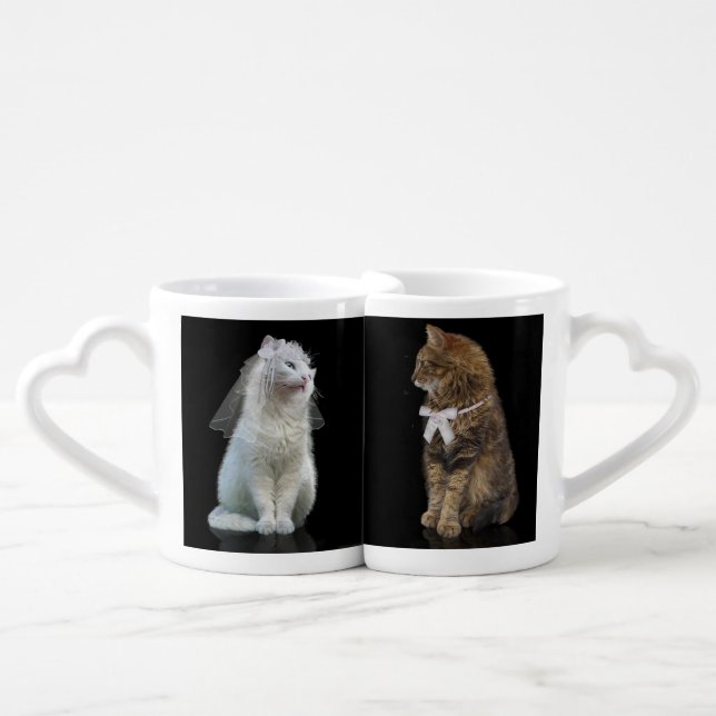 Cat Couple Coffee Mug Set (Front Nesting)
