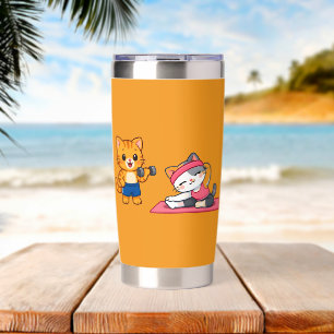 Cat Couple Gym Insulated Tumbler
