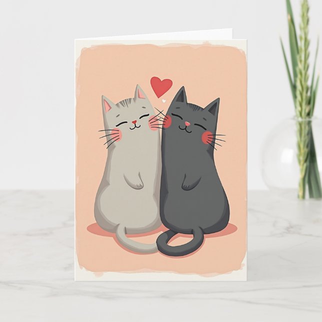 Cat Couple Love Card (Front)