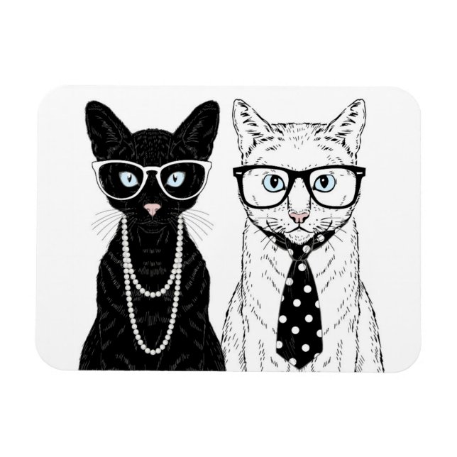 Cat Couple Magnet (Horizontal)