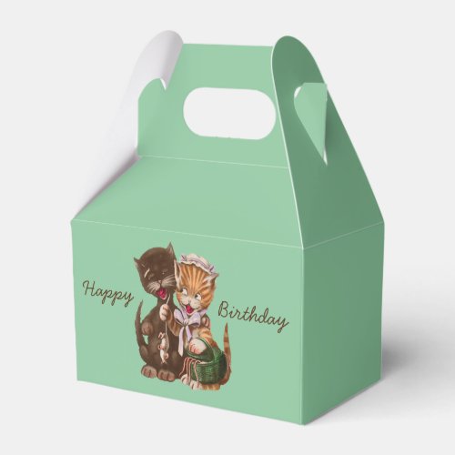 Cat Couple Vintage Clothes Birthday Basket Rats Favor Boxes