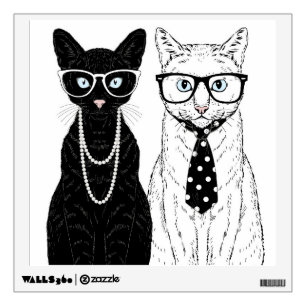 Cat Couple Wall Decal