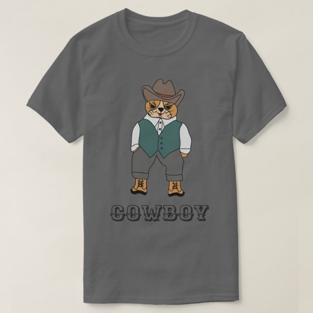 Cat cowboy T-Shirt (Design Front)