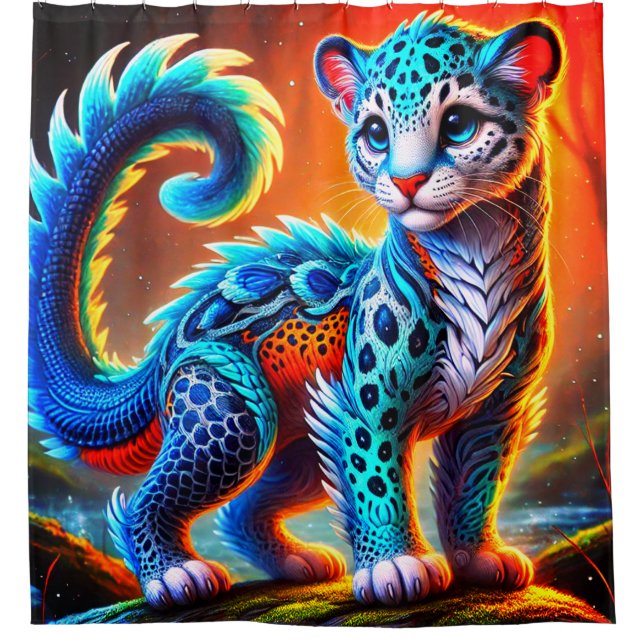 Cat Creature Shower Curtain (Front)