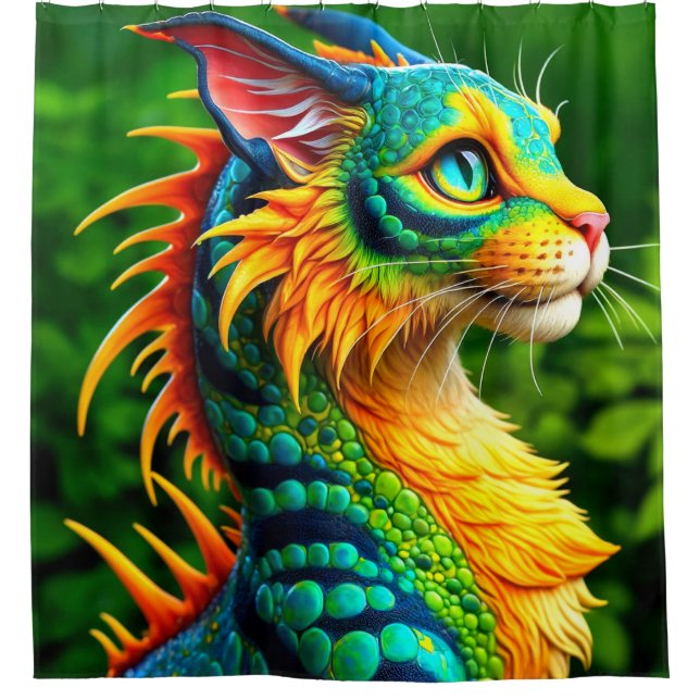 Cat Creature Shower Curtain (Front)