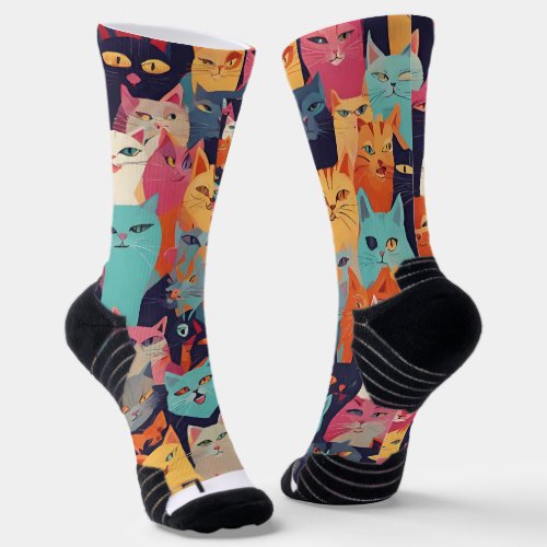 Cat Crews Socks