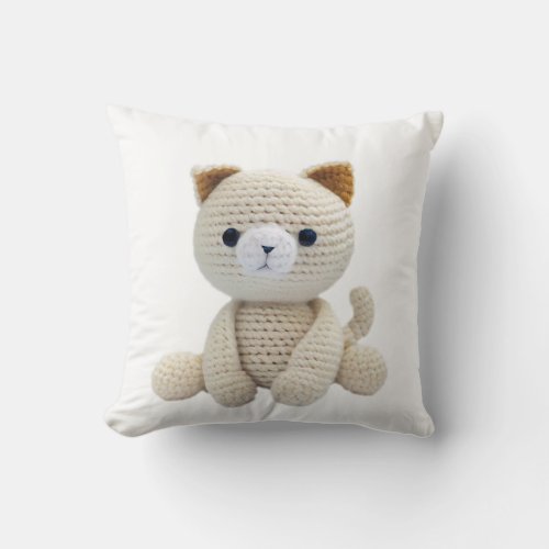 Cat Crochet Toy Cushion Baby Nursery 