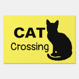 Cat Crossing Sign