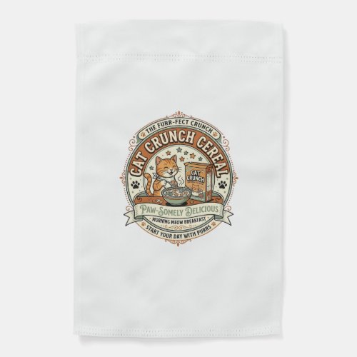 Cat Crunch Cereal Cat Breakfast Cereal Box Cat Vin Garden Flag
