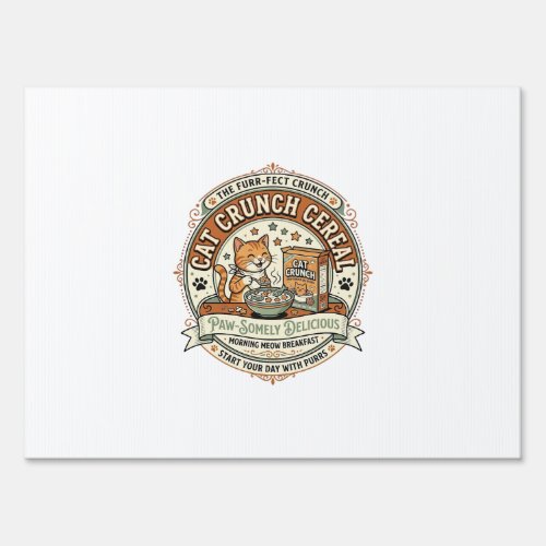 Cat Crunch Cereal Cat Breakfast Cereal Box Cat Vin Sign