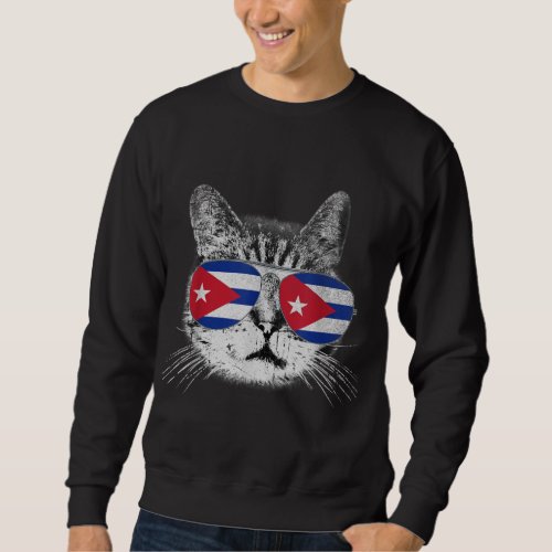Cat Cuba Cuban Flag Country Pride Men Women Kids G Sweatshirt