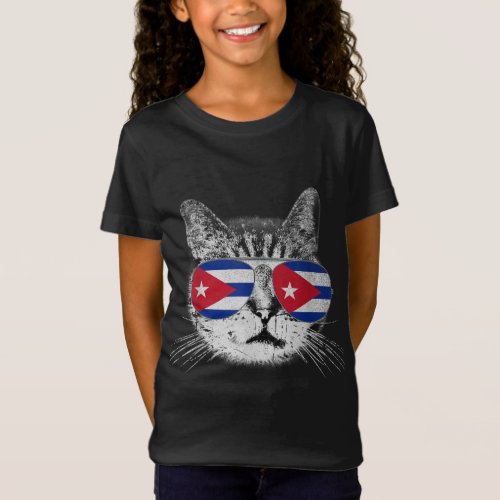 Cat Cuba Cuban Flag Country Pride Men Women Kids G T_Shirt