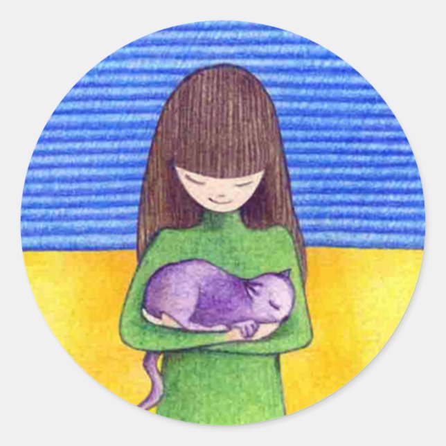 Cat Cuddle Sticker (Front)