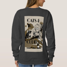 Cat&cuddles reading books, kitten designT-Shirt