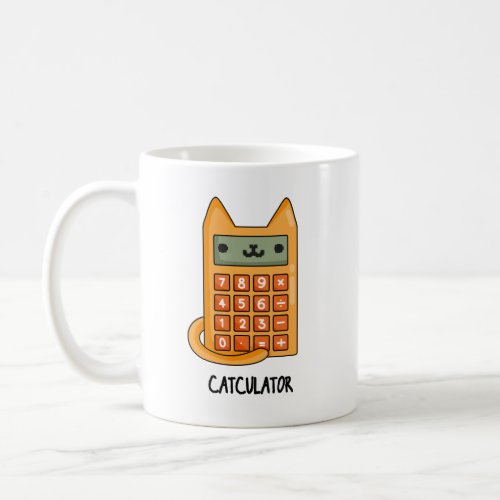 Cat_culator Funny Calculator Pun  Coffee Mug