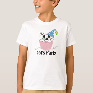 Cat Cupcake Birthday Design T-Shirt