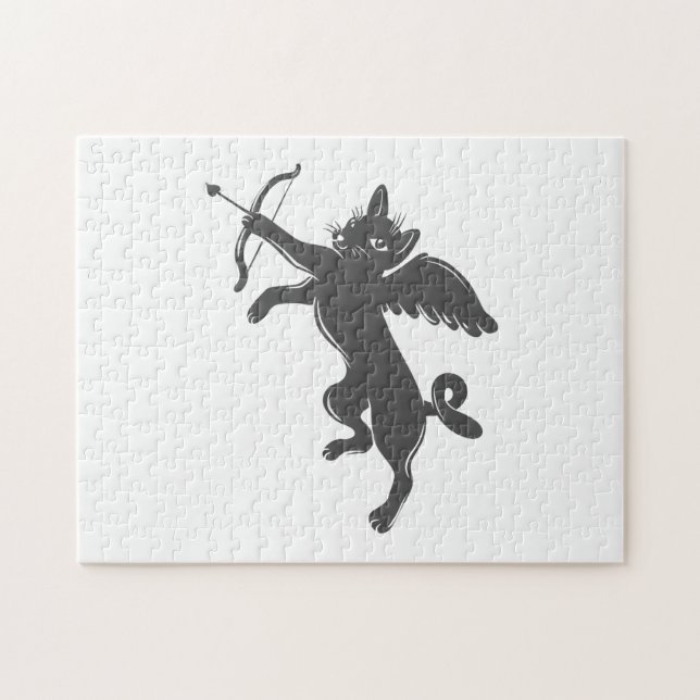 cat cupid - Choose background color Jigsaw Puzzle (Horizontal)