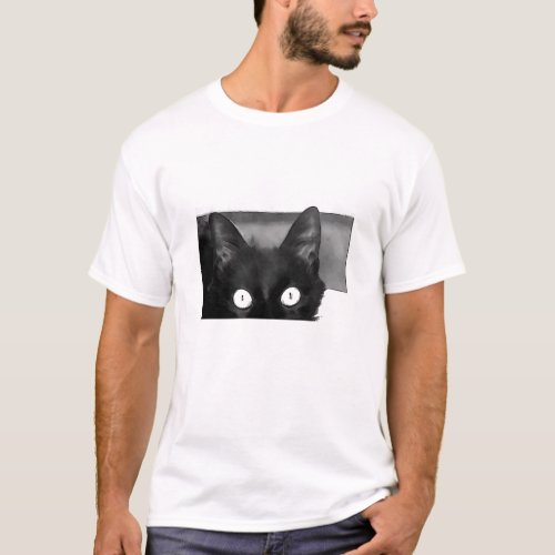 Cat Curiosity T_Shirt