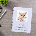 Cat custom photo lavender planner<br><div class="desc">A lavender,  violet background.  Personalize and add your a a photo,  year,  name and a text. The name is written in black with a large modern hand lettered style script.</div>