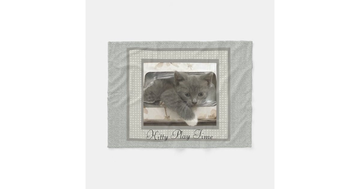Cat Customize Photo Fleece Blanket Zazzle