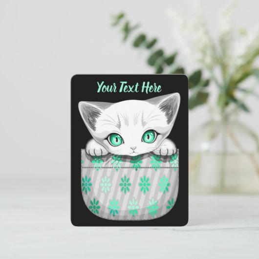 Cat Cute and Playful peaking from a Pocket (Standing Front)