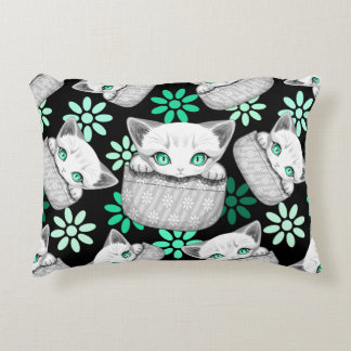 Cat Cute and Playful peaking from a Pocket Accent Pillow