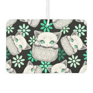 Cat Cute and Playful peaking from a Pocket Air Freshener