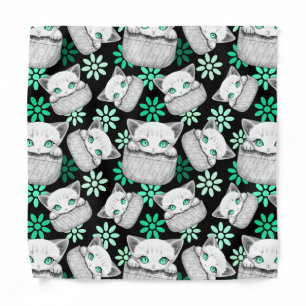 Cat Cute and Playful peaking from a Pocket Bandana