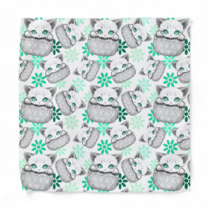 Cat Cute and Playful peaking from a Pocket Bandana