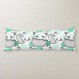 Cat Cute and Playful peaking from a Pocket Body Pillow