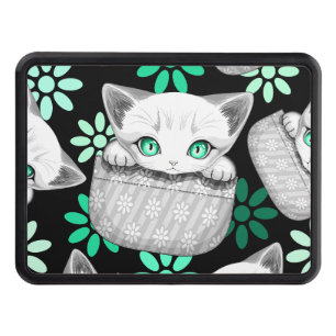 Cat Cute and Playful peaking from a Pocket Hitch Cover