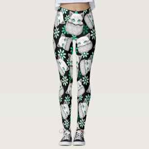 Cat Cute and Playful peaking from a Pocket Leggings