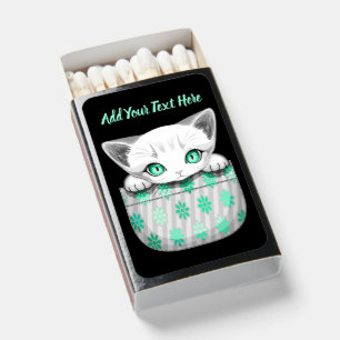 Cat Cute and Playful peaking from a Pocket Matchboxes
