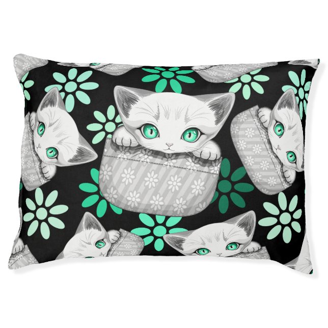 Cat Cute and Playful peaking from a Pocket Pet Bed (Front)