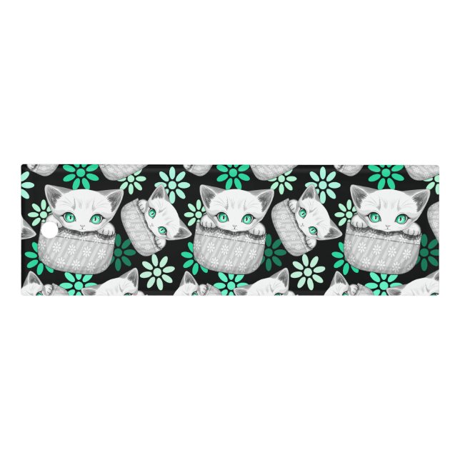 Cat Cute and Playful peaking from a Pocket Ruler (Front)