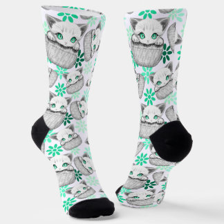 Cat Cute and Playful peaking from a Pocket Socks