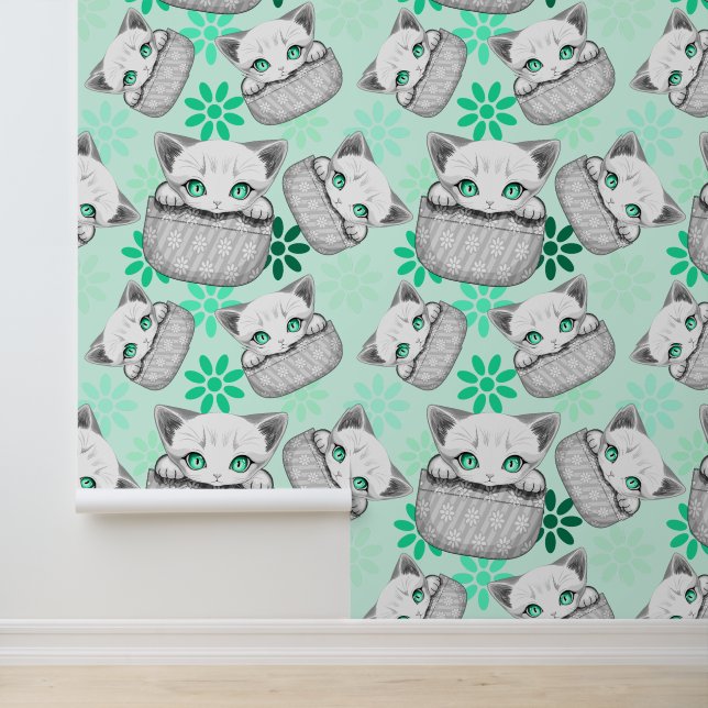 Cat Cute and Playful peaking from a Pocket Wallpaper (Application)
