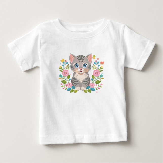 cat cute baby T-Shirt (Front)