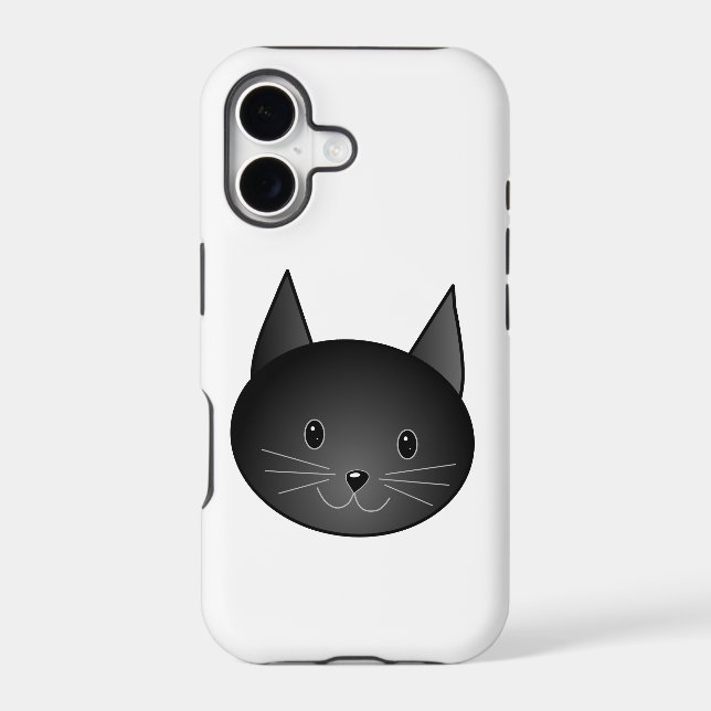Cat. Cute black kitty. Iphone Case (Back)