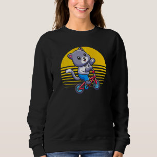 Cat Cute BMX Bike Boys Girls Bicycle Sweatshirt