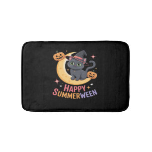 Cat Cute Halloween Aesthetic Essential T-Shirt Bath Mat