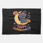 Cat Cute Halloween Aesthetic Essential T-Shirt Kitchen Towel