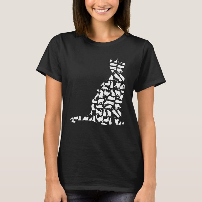 Cat   Cute Kitties Cat T-Shirt (Front)